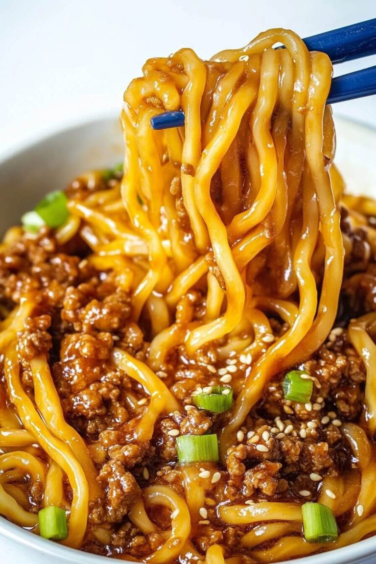 Savory Mongolian Ground Beef Noodles Recipe