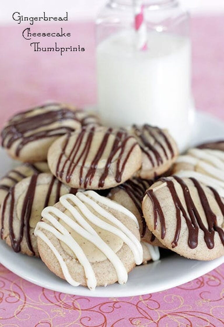 Irresistible Gingerbread Cheesecake Thumbprint Cookies Recipe