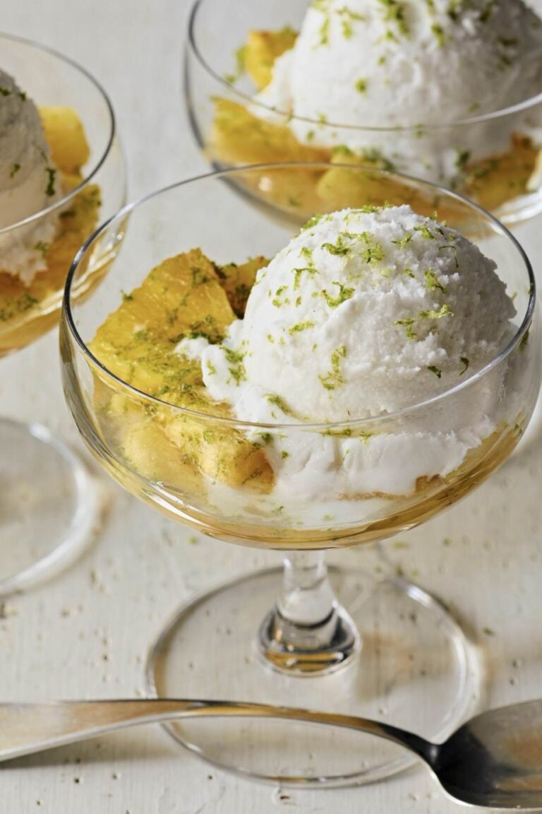 Ina Garten Roasted Pineapple With Coconut Gelato Recipe