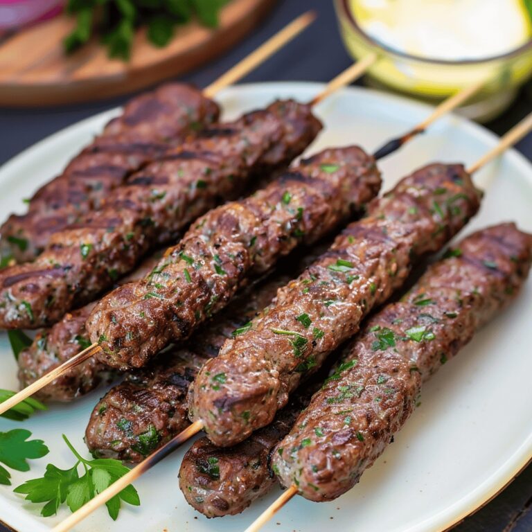 Savory Beef Kafta Skewers Recipe