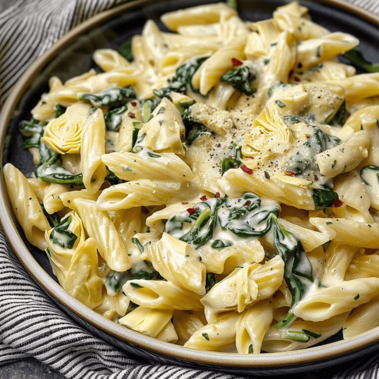 Creamy Spinach Artichoke Pasta Recipe