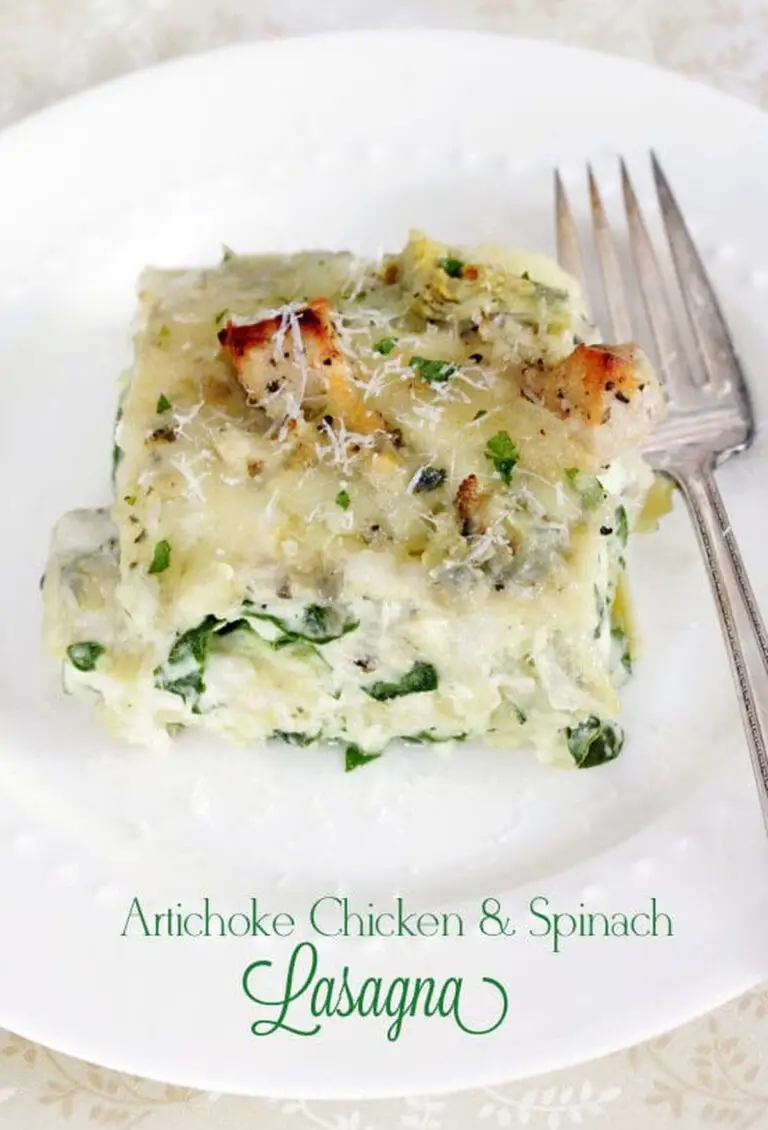Creamy Artichoke Chicken And Spinach Lasagna Recipe