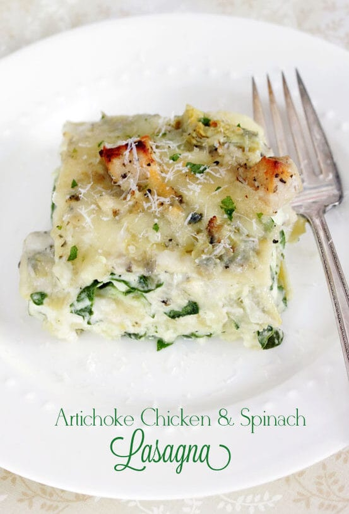 Creamy Artichoke Chicken And Spinach Lasagna Recipe
