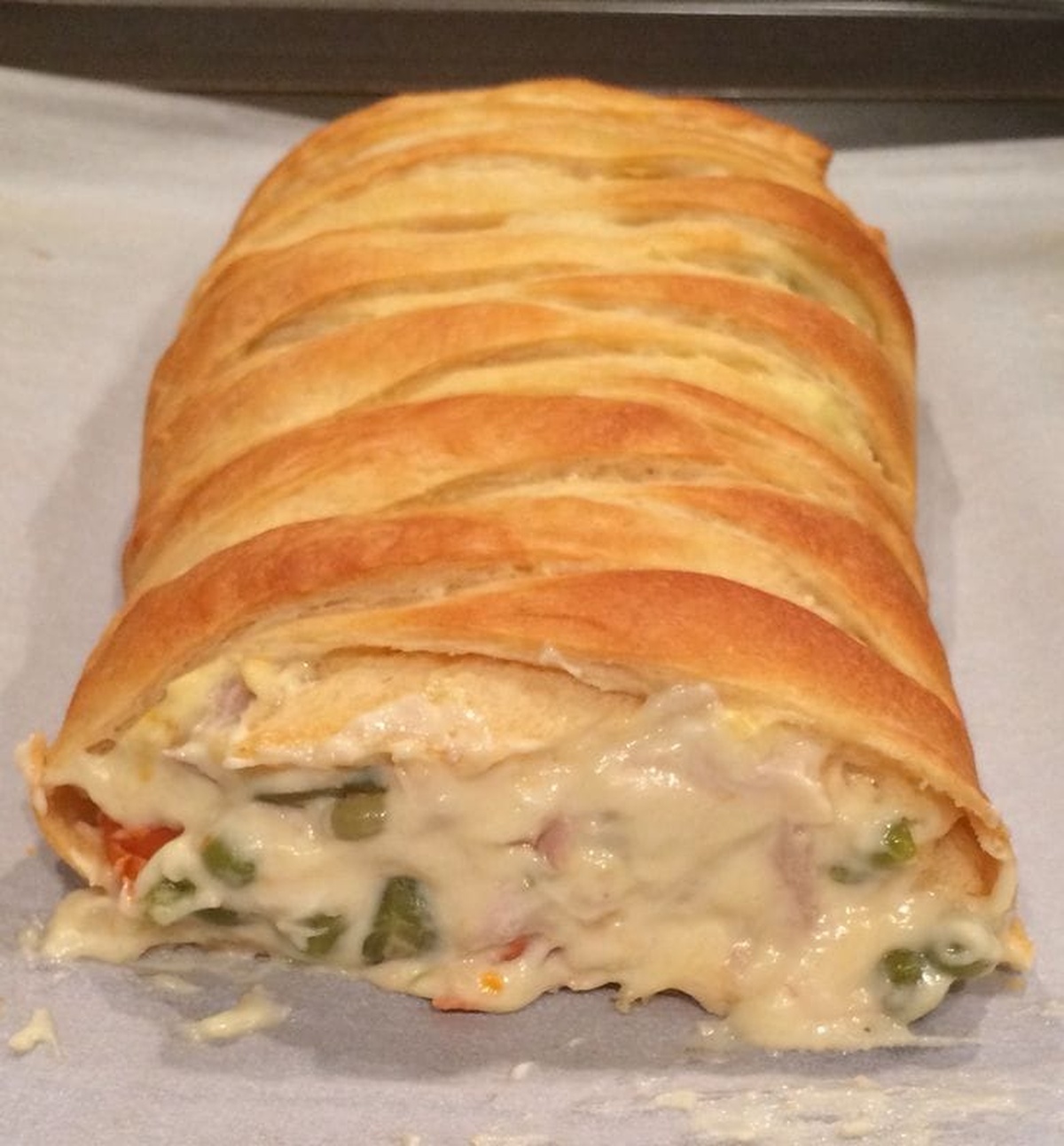 Heavenly Chicken Pot Pie Crescent Braid Recipe