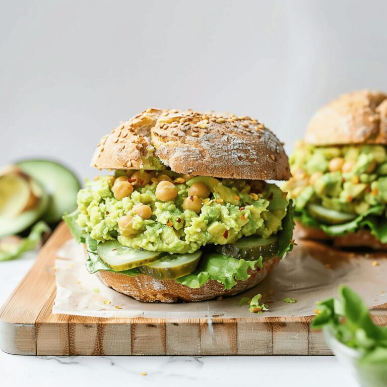 Creamy Chickpea Avocado Dill Pickle Sandwich Recipe