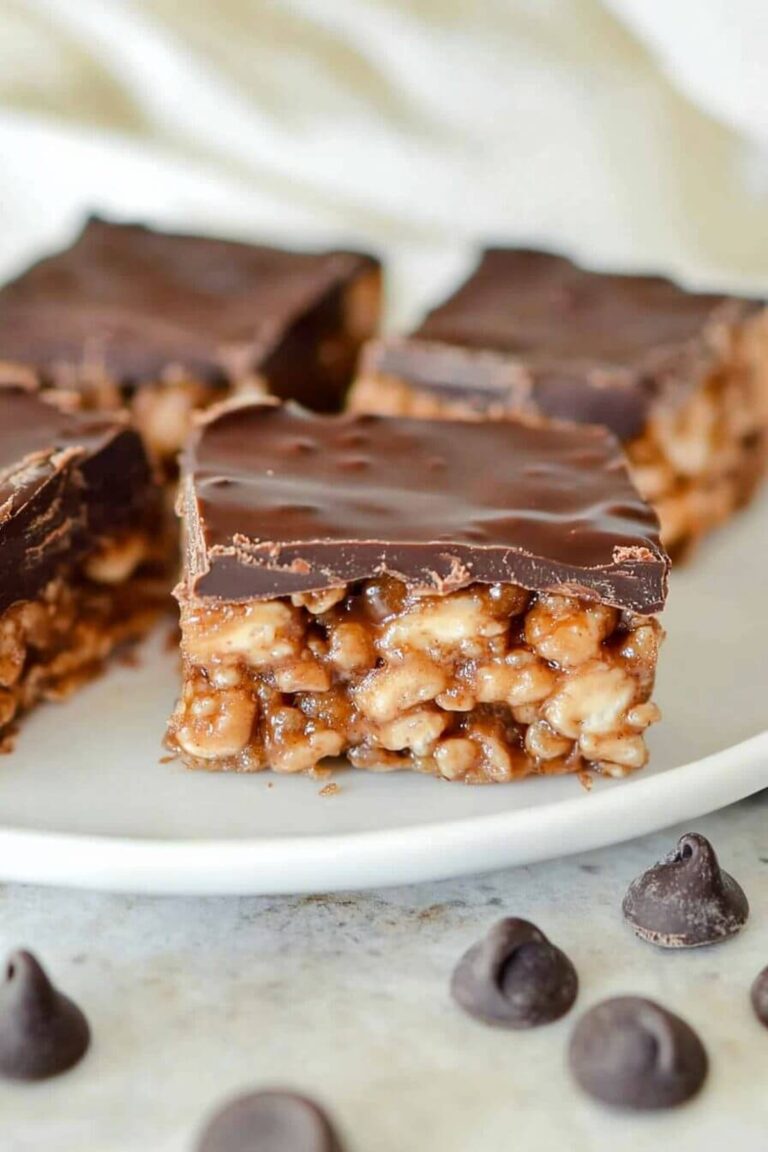 Decadent Peanut Butter And Chocolate Rice Krispie Treats Recipe