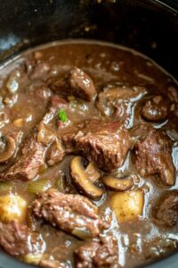 Savory Beef Tips With Mushroom Gravy Recipe