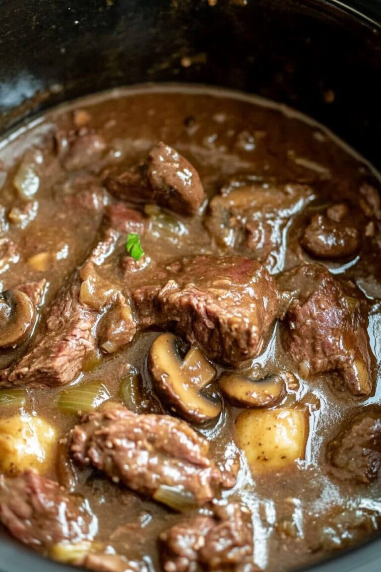 Savory Beef Tips With Mushroom Gravy Recipe