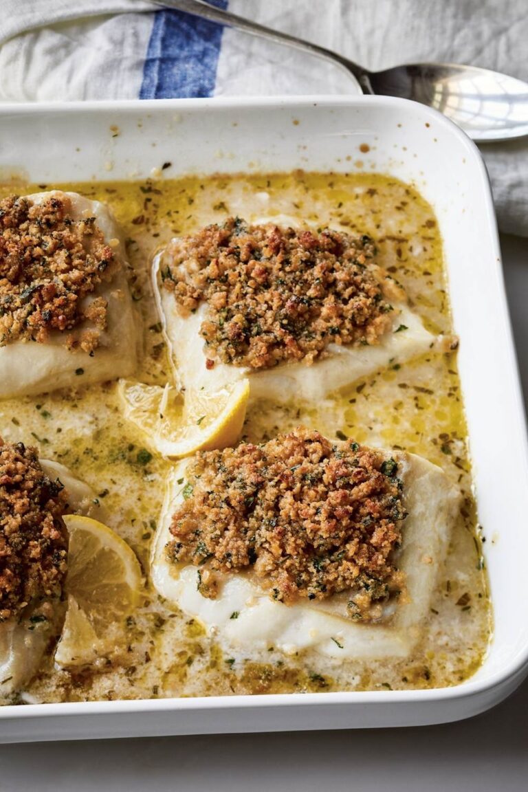 Ina Garten Baked Cod With Garlic & Herb Ritz Crumbs Recipe