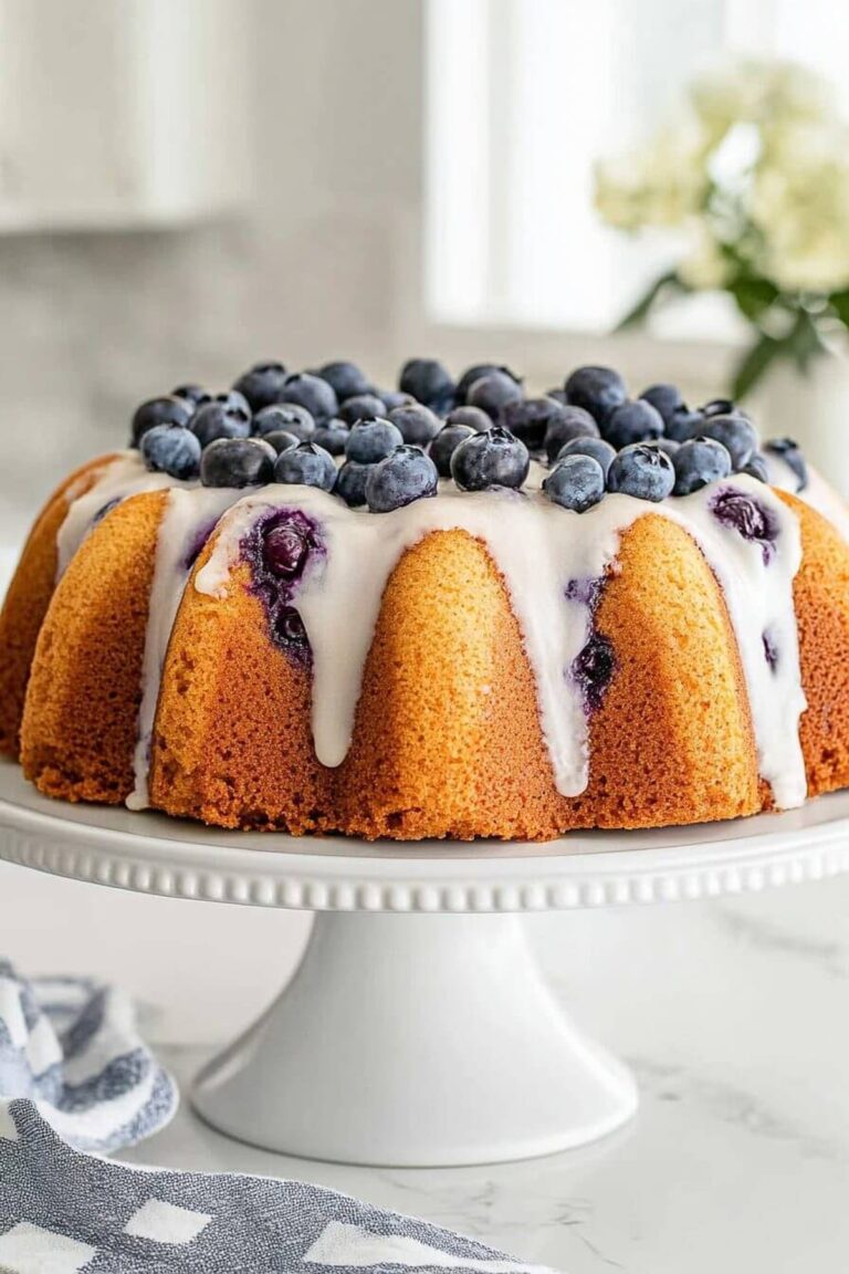 Heavenly Blueberry Pound Cake Recipe