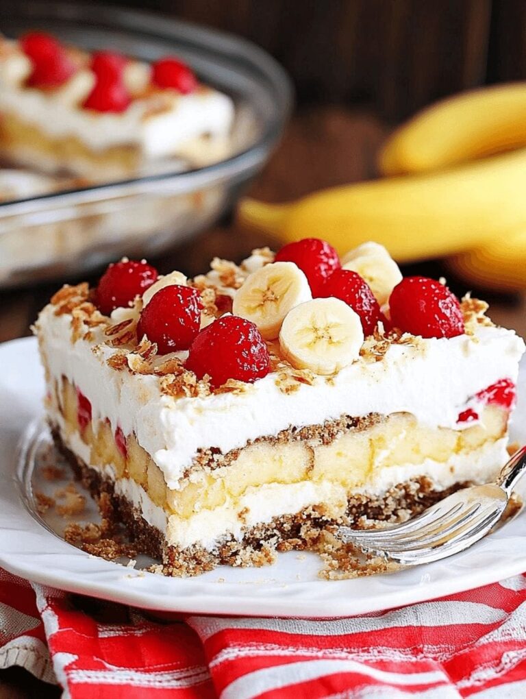Creamy Banana Split Cake Recipe