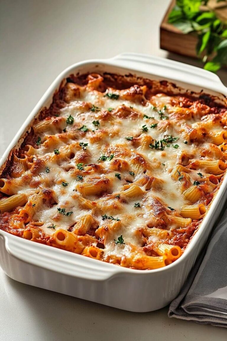 Creamy Baked Mostaccioli Recipe