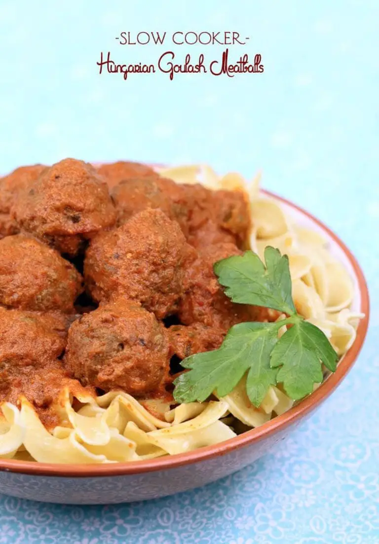 Hearty Slow Cooker Hungarian Goulash Meatballs Recipe