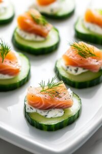 Crispy Keto Smoked Salmon Cucumber Bites Recipe