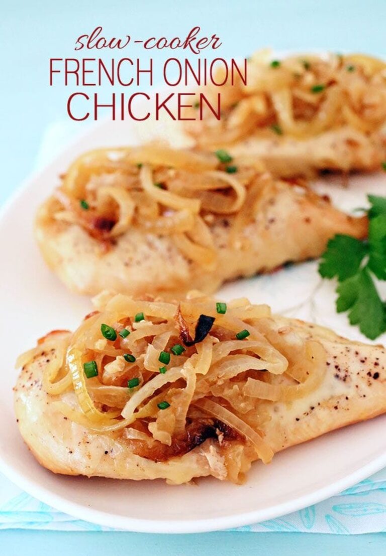 Comforting Slow Cooker French Onion Chicken Recipe