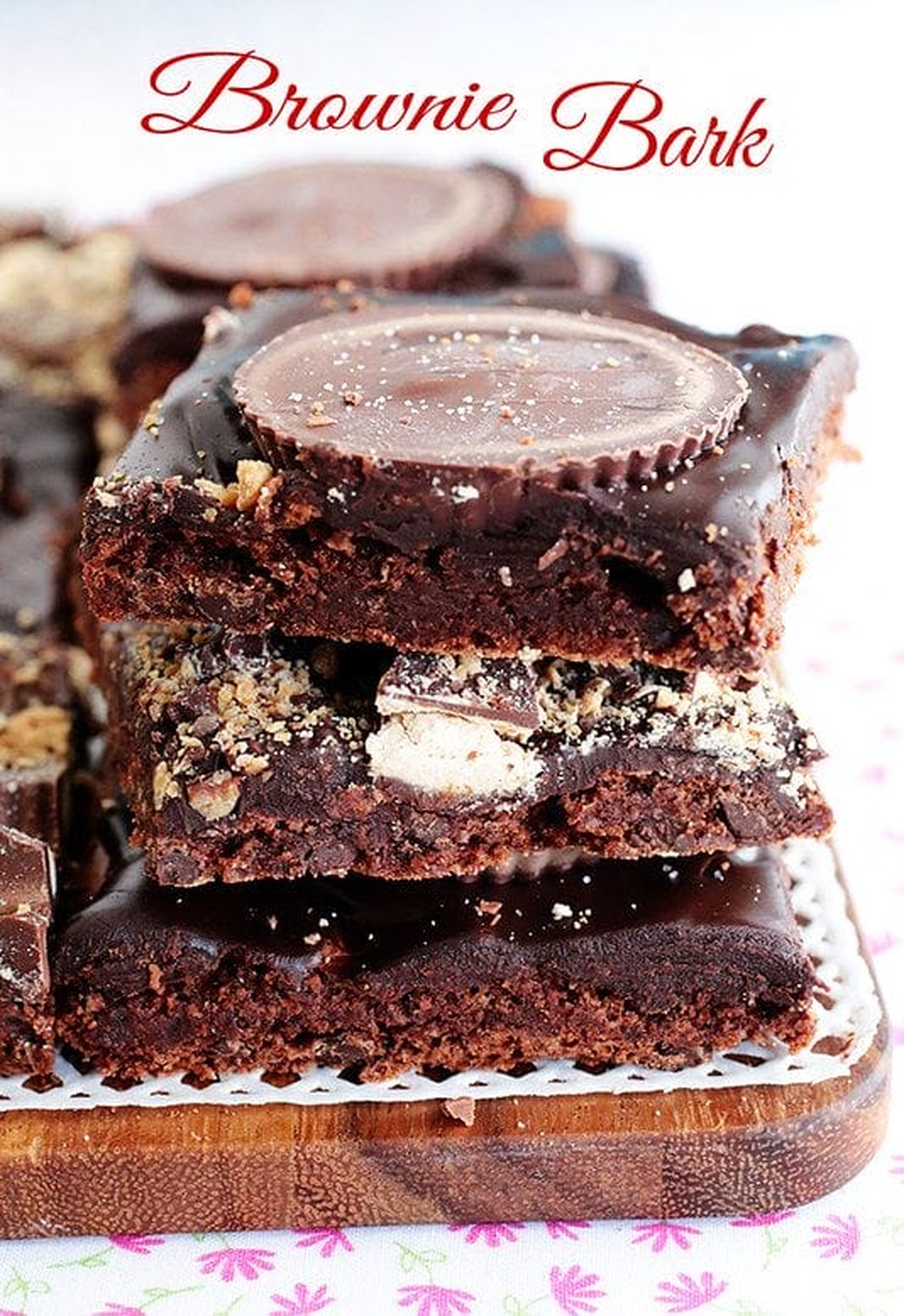Decadent Peanut Butter Cup Brownie Bark Recipe