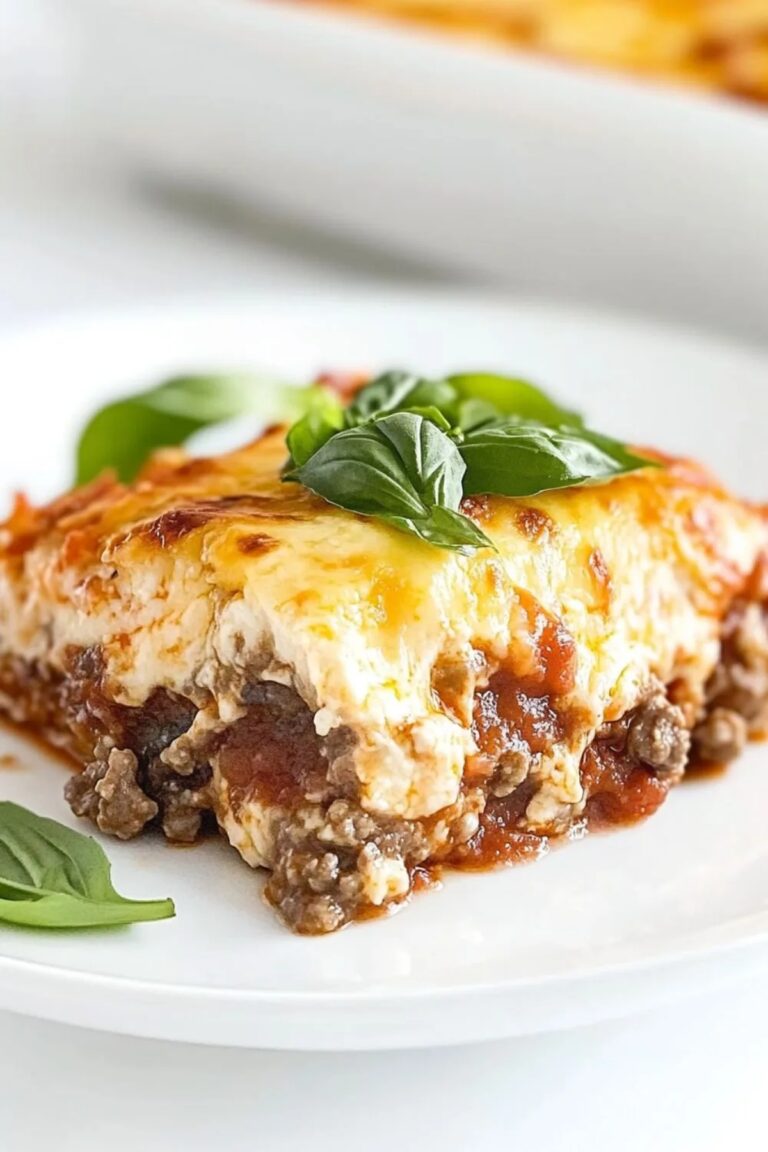 Hearty Low Carb Keto No Noodle Lasagna Recipe