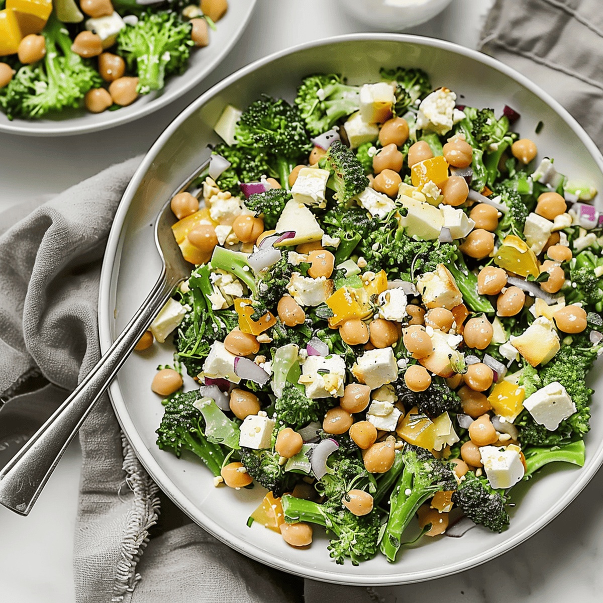 Vibrant Broccoli and Chickpea Crunch Salad Recipe