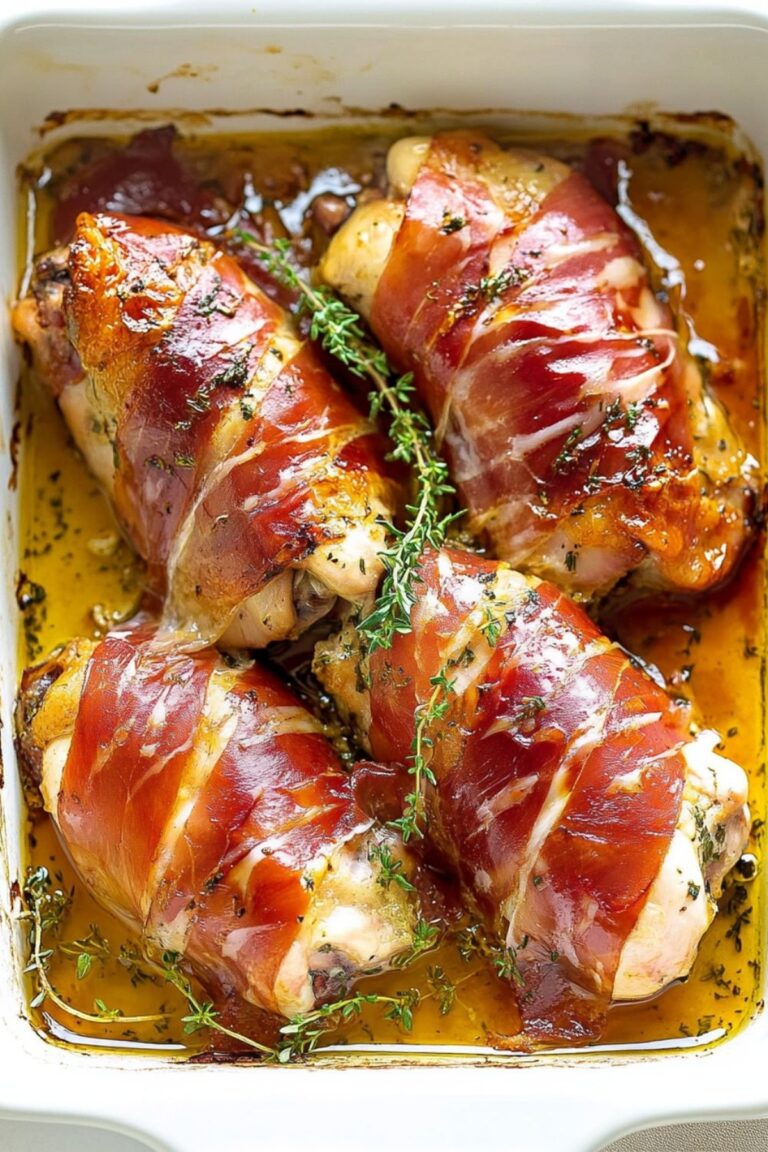 Crispy Keto Prosciutto Wrapped Chicken Breast Recipe