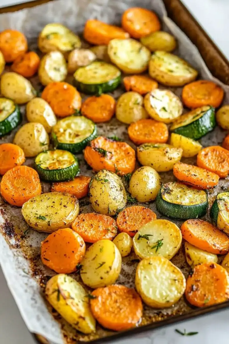 Irresistible Garlic Herb Roasted Potatoes Carrots And Zucchini Recipe