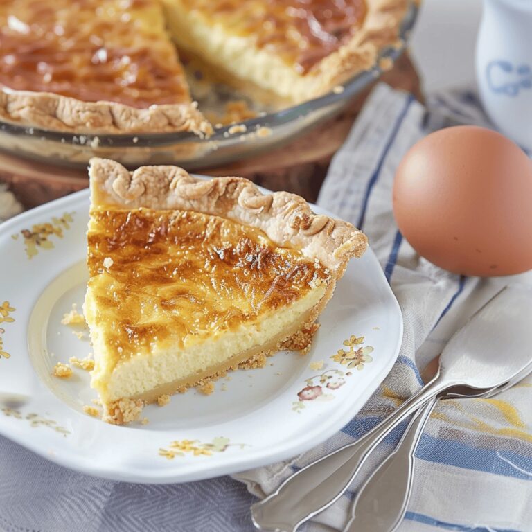 Silky Caramel Custard Pie Recipe