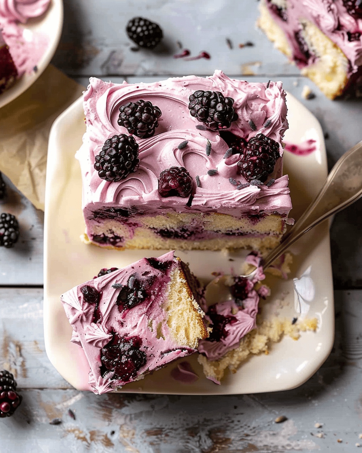 Decadent Blackberry-Lavender Sheet Cake Recipe