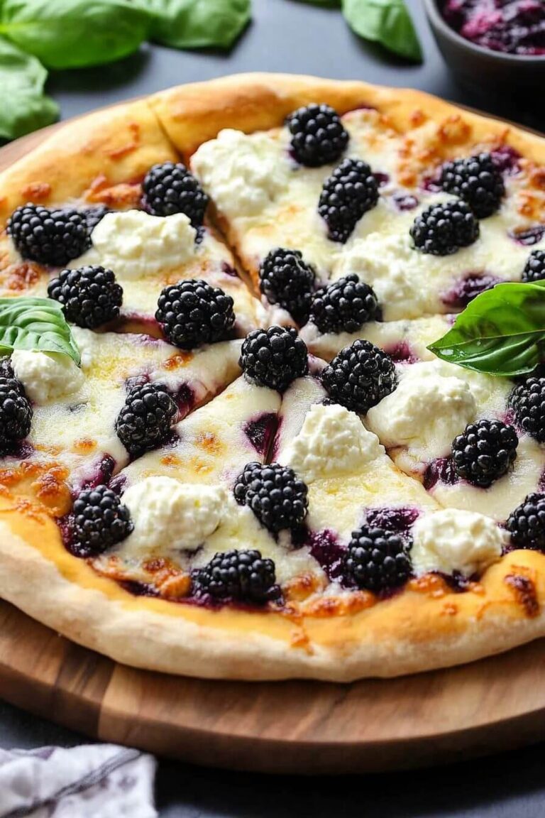 Zesty Blackberry Basil Ricotta Pizza Recipe