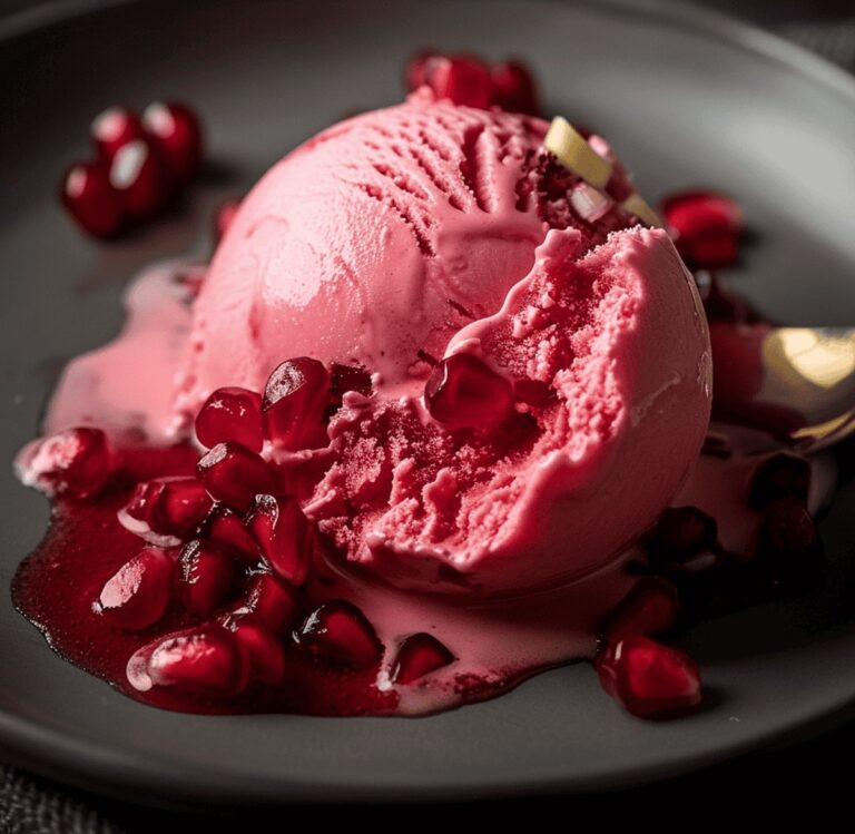 Creamy Pomegranate Ice Cream Recipe