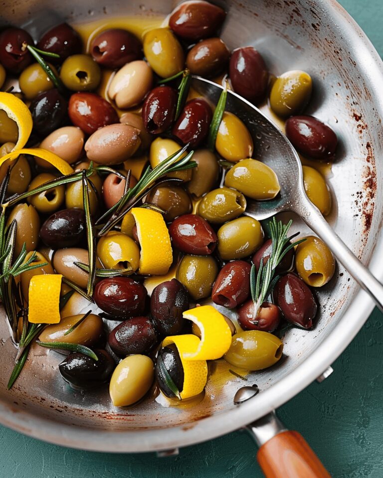 Vibrant Sauted Olives with Lemon & Rosemary Recipe