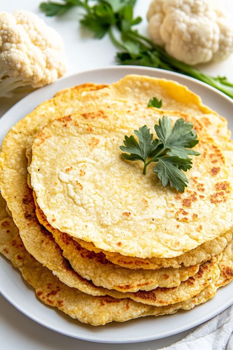 Crispy Keto Cauliflower Tortillas Recipe