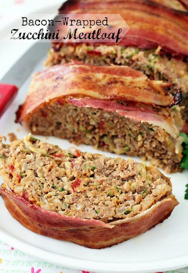 Savory Bacon-Wrapped Zucchini Meatloaf Recipe