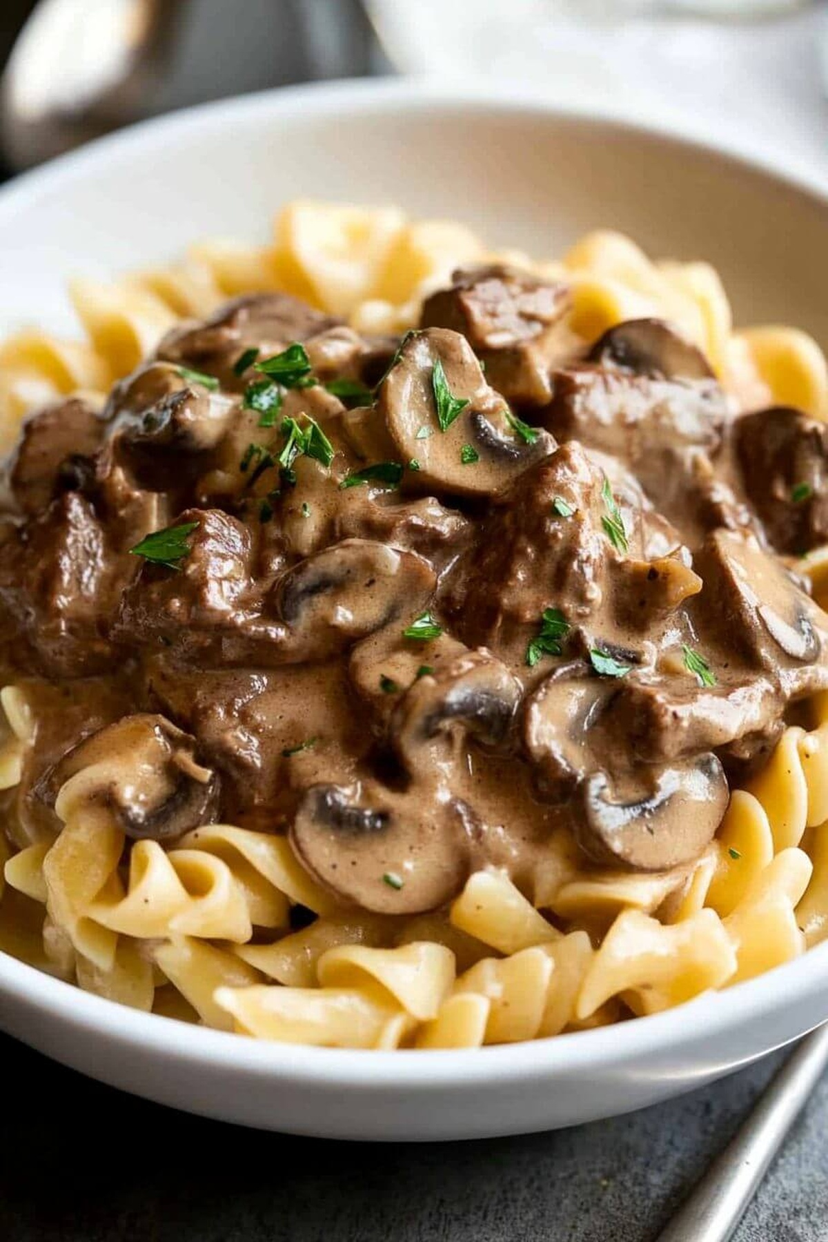 Creamy Beef Stroganoff Recipe