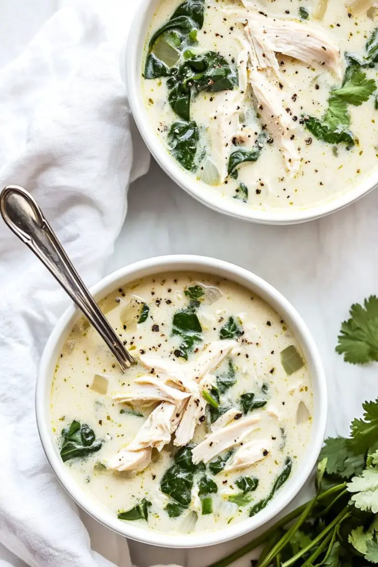 Comforting Keto Chicken Florentine Soup Recipe
