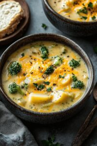 Creamy Crockpot Potato Broccoli Cheddar Soup Recipe