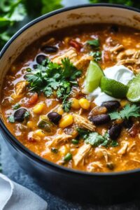 Hearty Chicken Taco Soup Recipe