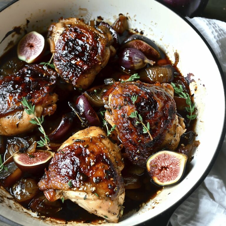 Succulent Balsamic Chicken with Figs and Red Onion Recipe