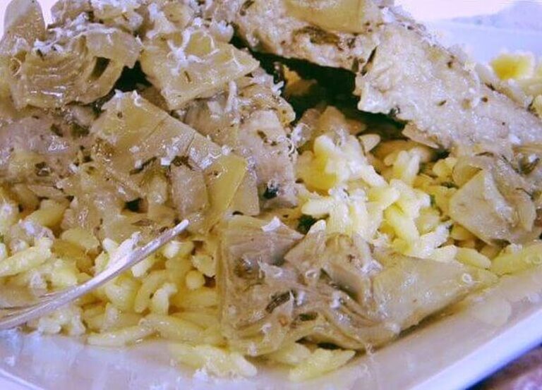 Creamy Artichoke Chicken and Parmesan Orzo Recipe