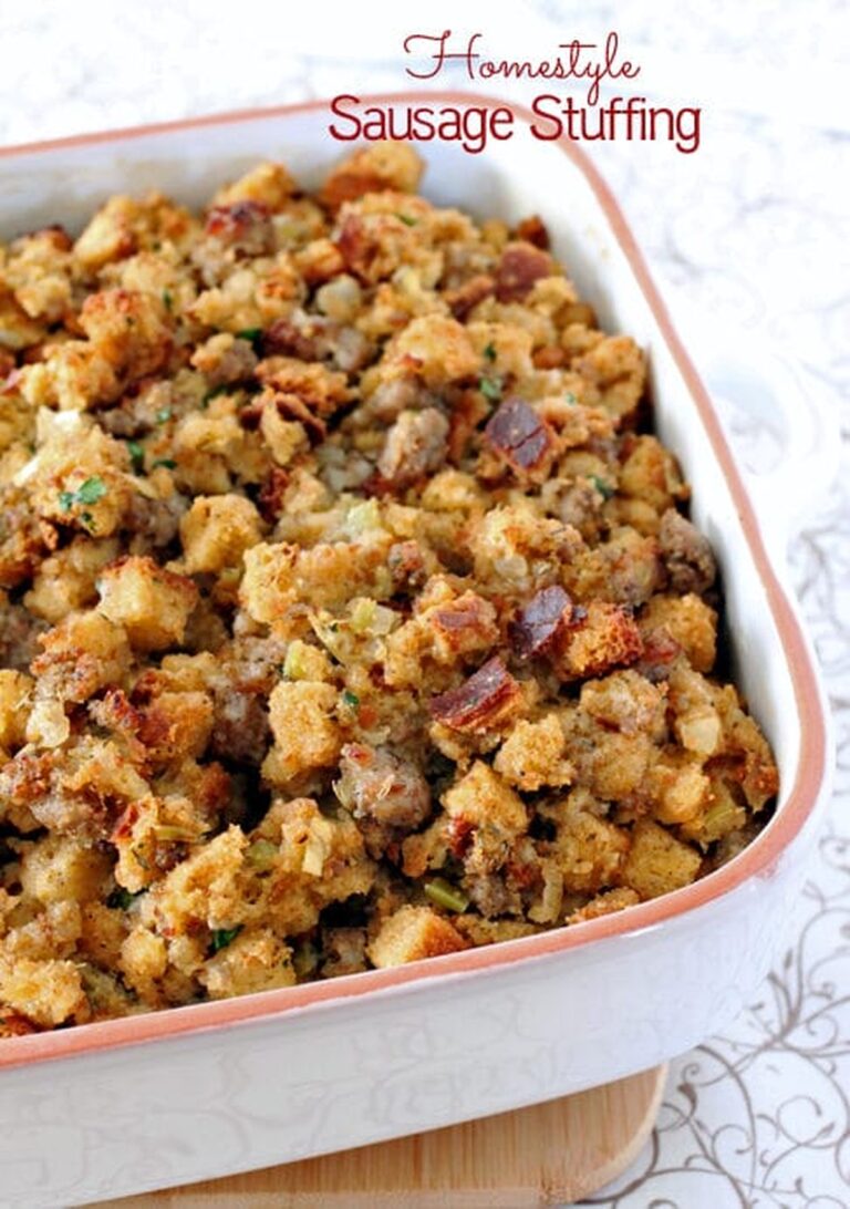 Savory Homestyle Sausage Stuffing Recipe