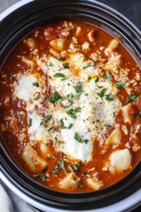 Hearty Slow Cooker Lasagna Soup Recipe