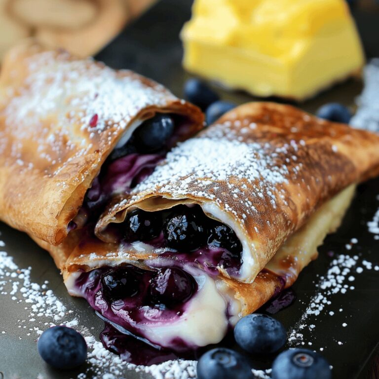 Delectable Blueberry Cheesecake Chimichangas Recipe
