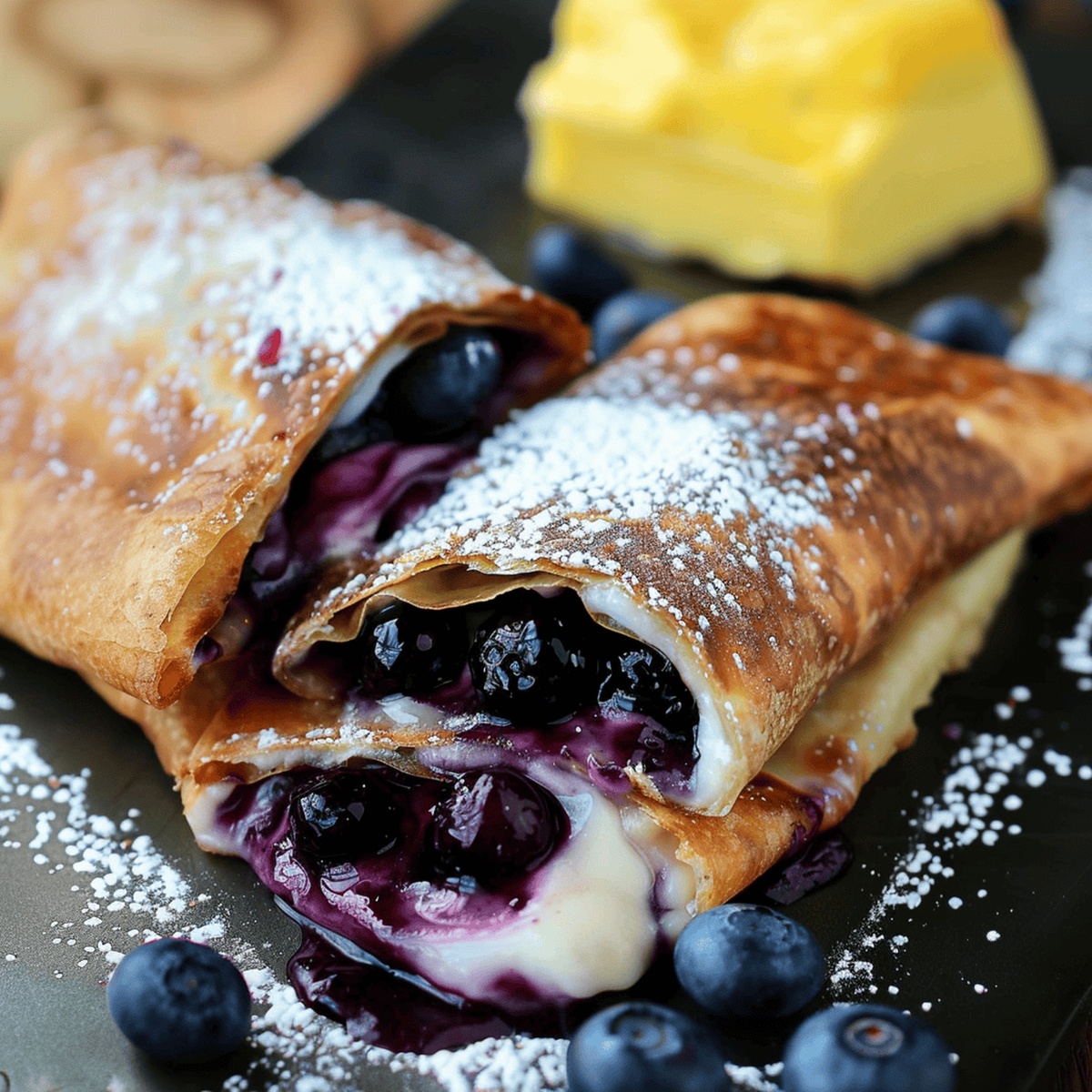 Delectable Blueberry Cheesecake Chimichangas Recipe
