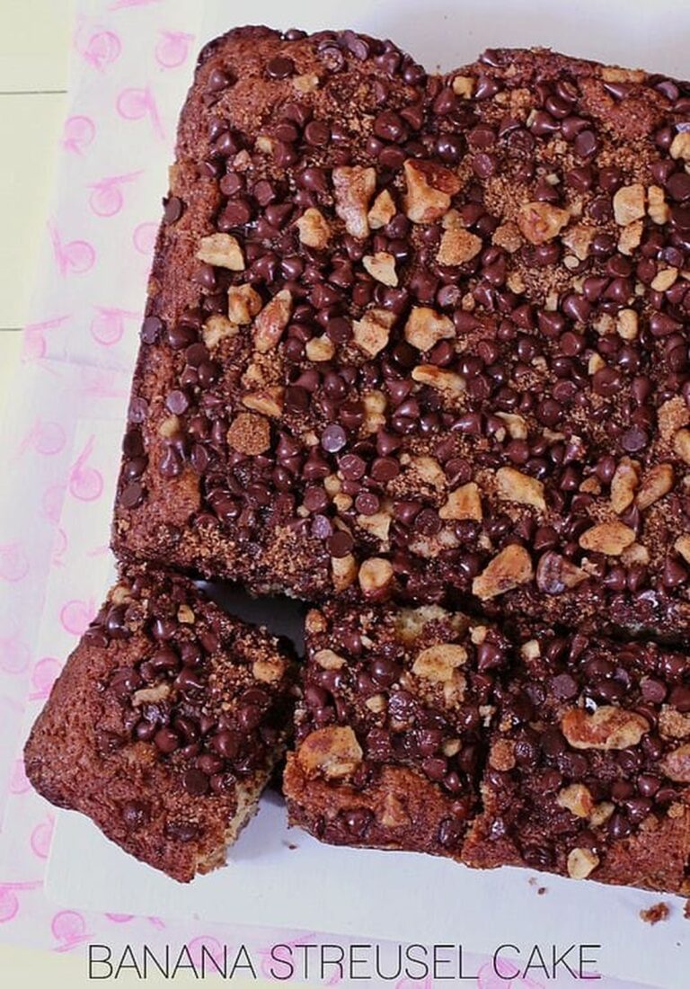 Decadent Banana Streusel Cake Recipe