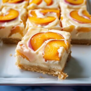 Decadent Peach and Cream Cheese Bars Recipe