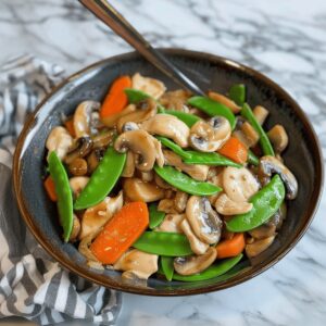 Flavorful Chicken and Mushroom Stir-Fry in Savory Sauce Recipe