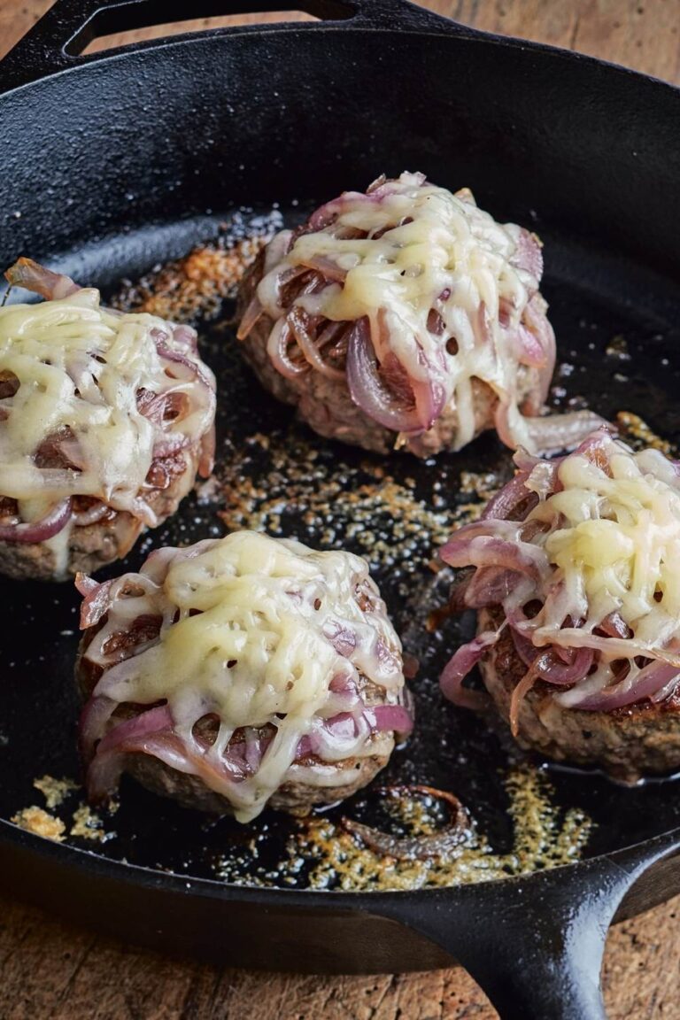 Ina Garten Smashed Hamburgers With Carmelized Onions Recipe