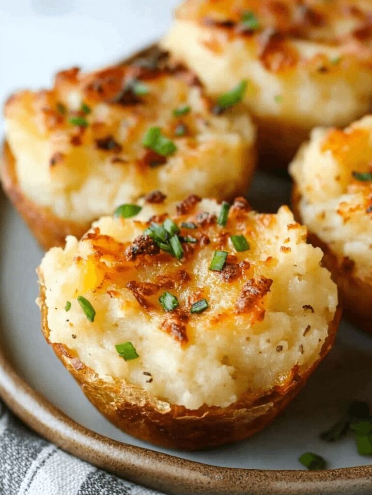 Creamy Garlic Parmesan Mashed Potato Cups Recipe