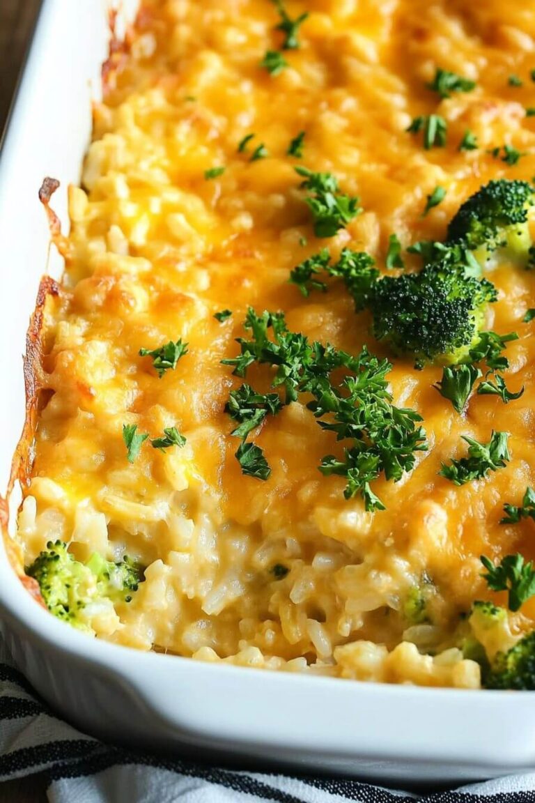 Creamy Broccoli Rice Cheese And Chicken Casserole Recipe