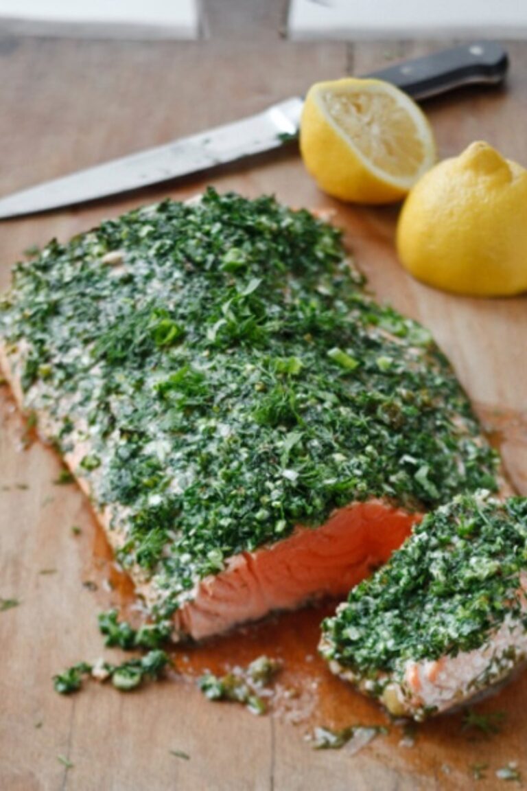Ina Garten Roasted Salmon With Green Herbs Recipe