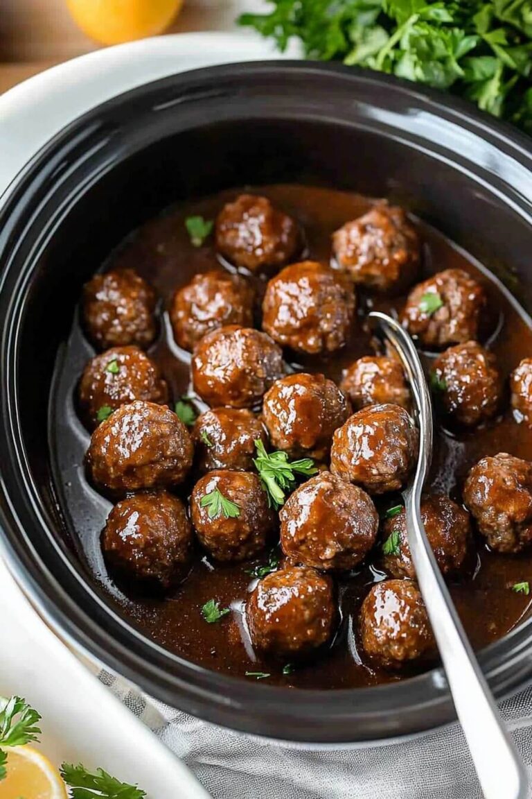 Hearty Slow Cooker Salisbury Steak Meatballs Recipe