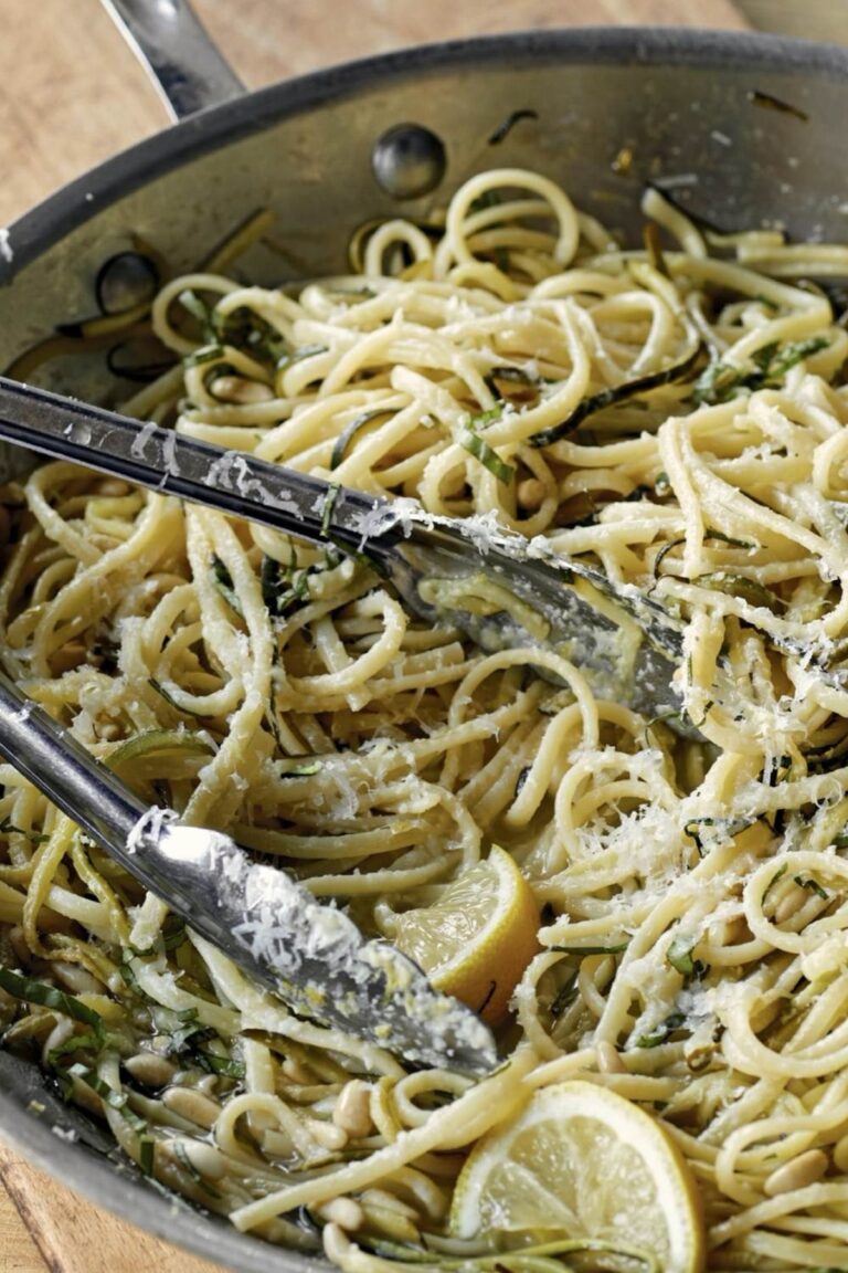 Ina Garten Lemon Linguine With Zucchini & Basil Recipe